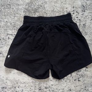 lululemon track that high rise shorts 5” size 6